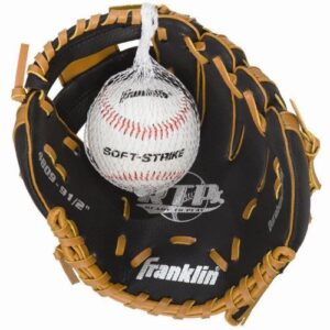 Black & Tan Baseball Glove with Ball
