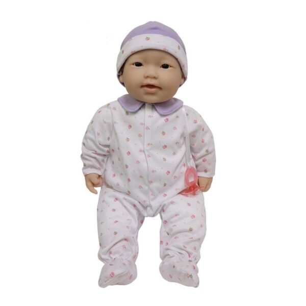 La Baby Asian Doll Purple Outfit with Pacifier 20"