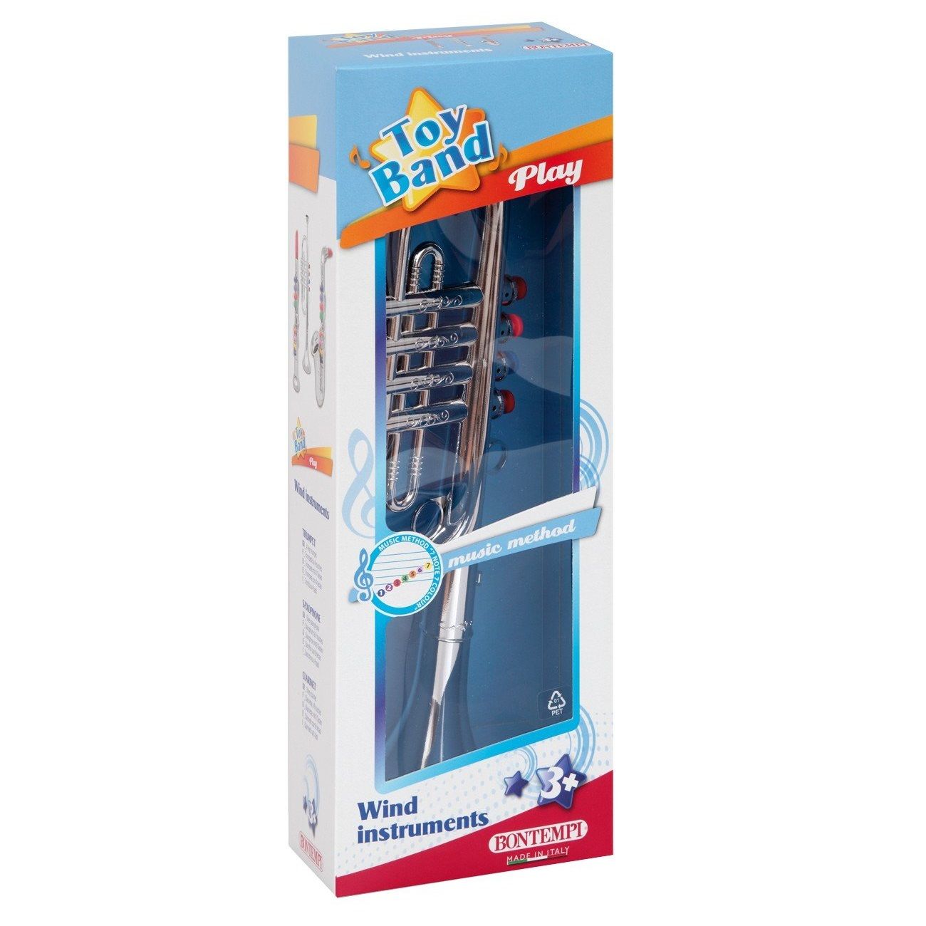 BONTEMPI Instrumento Tradicional 32 3831 Trompeta con 4 Teclas Notas de