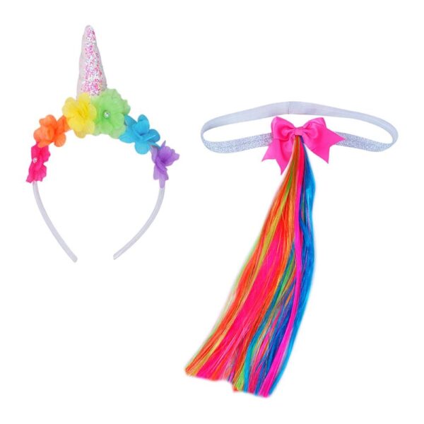 Magical Unicorn Horn & Tail Set - Rainbow