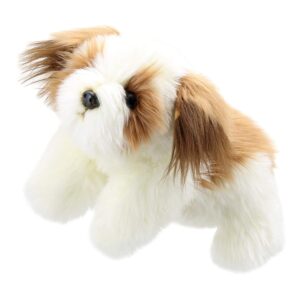 Brown & White Dog Puppet 12 inch
