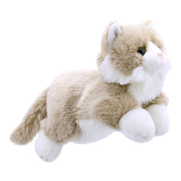 Beige & White Cat Puppet 12 inch