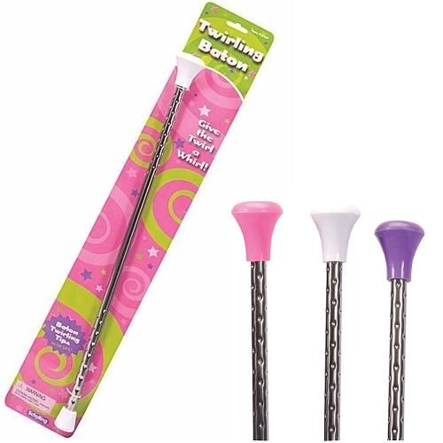 Schylling Twirling Baton - Metal Kids Baton - Rubberized Ends In