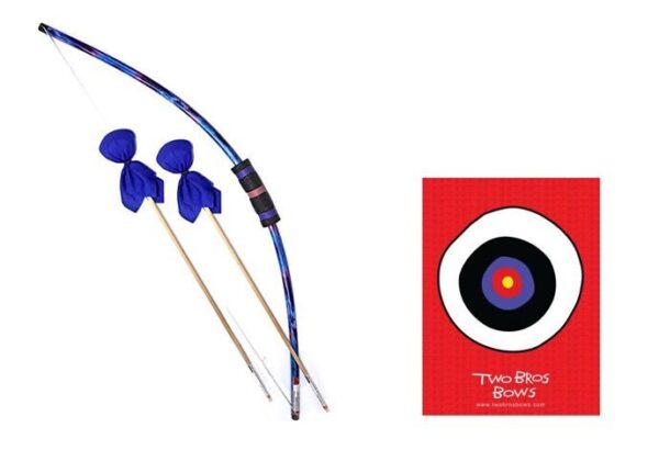 Blue Tie Dye Bow & 2 Arrows Boxed Set