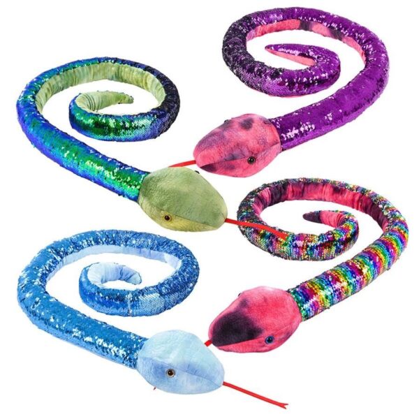 Sequin Plush Snake 67 inch (Colors Vary)