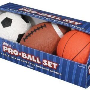 Pro Ball Set (Basketball, Soccer Ball, Football)