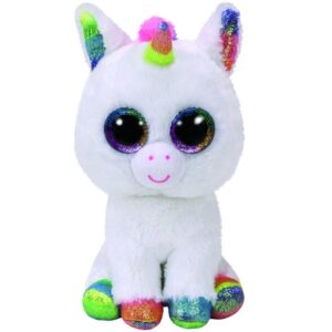Pixy Rainbow Unicorn Beanie Boo Small 6 inch