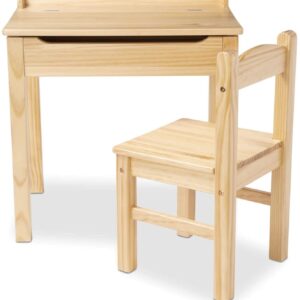 Wood Lift Top Desk & Chair (Natural)