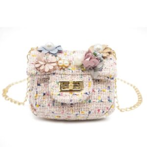 Mini Tweed Floral Crossbody Pink Mini Tweed Floral Crossbody Pink