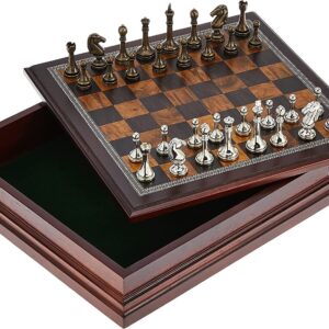 Metal Chess Set with Chest