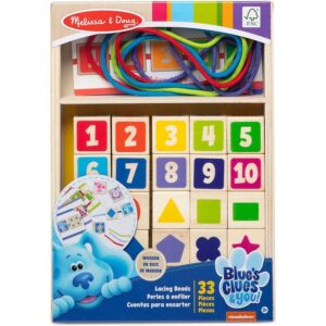Blue'S Clues Wood Lacing Beads Blue'S Clues Wood Lacing Beads