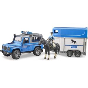 Land Rover Police with Horse Trailer & Horse (New 2020)
