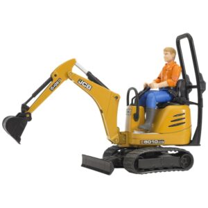 Micro Excavator with Contstruction Worker (Colors Vary) Micro Excavator with Contstruction Worker (Colors Vary)