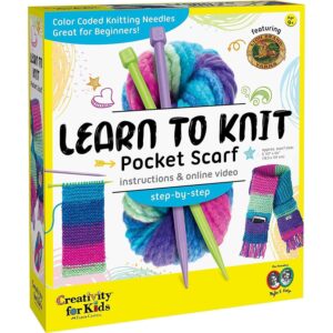 Learn To Knit Pocket Scarf Learn To Knit Pocket Scarf