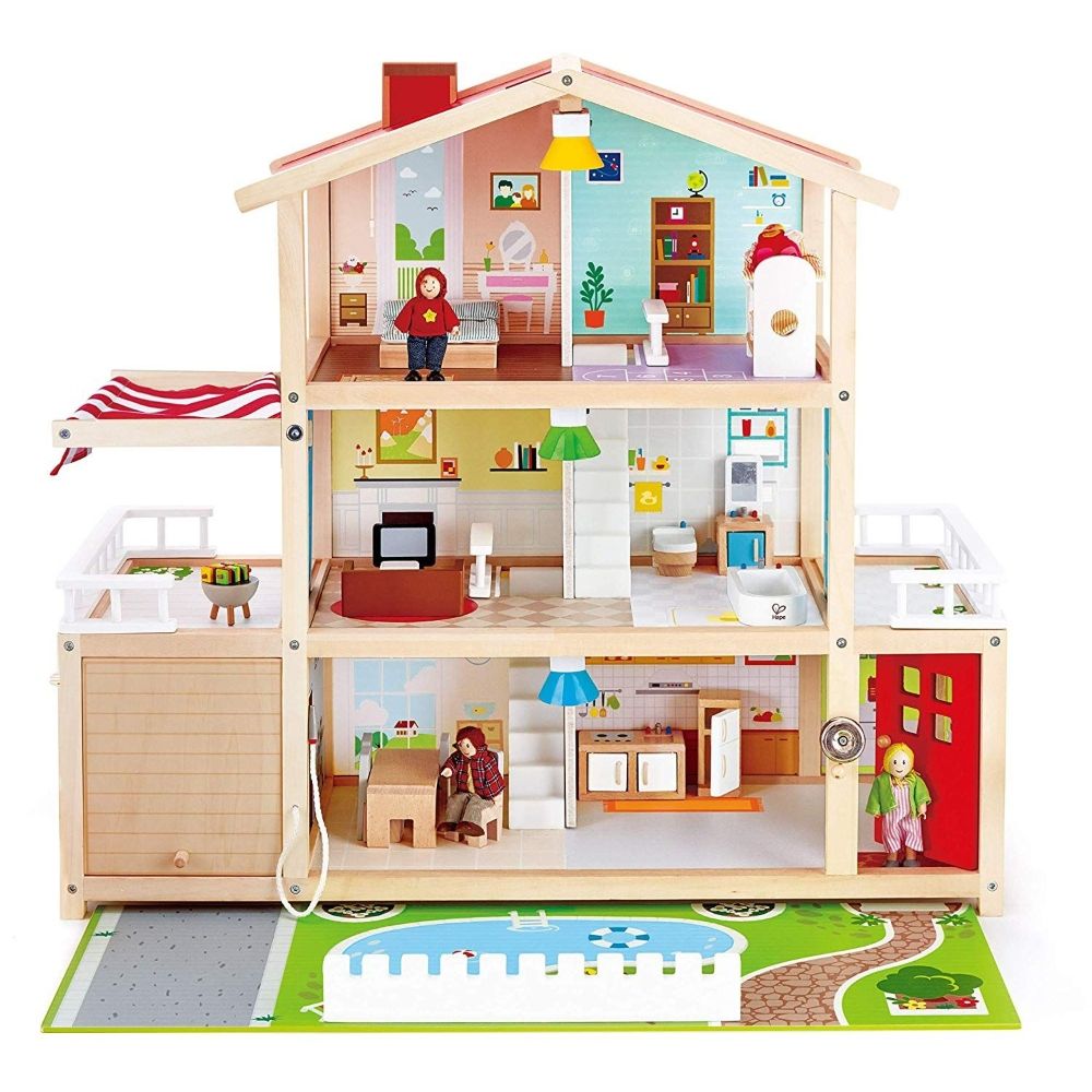 Hape dollhouse deals furnished