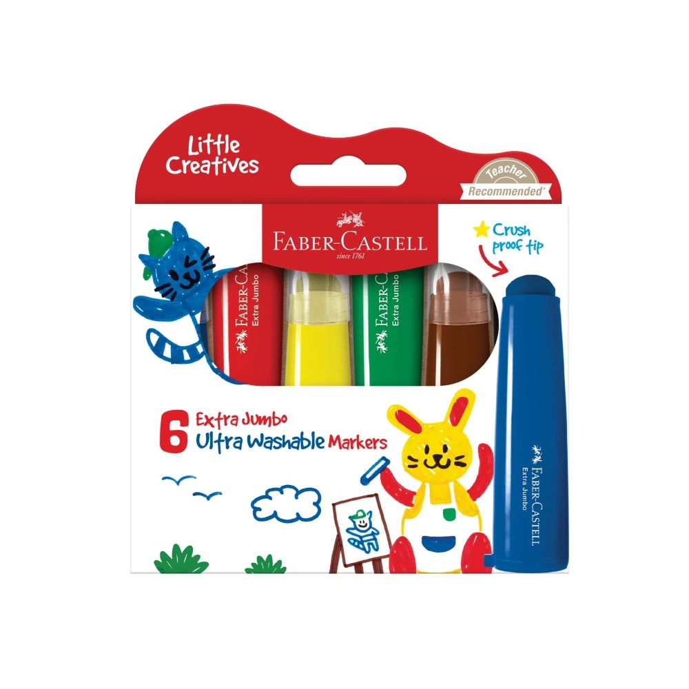 Jumbo Ultra Washable Marker 6 Pack Toys & Co. Creativity For Kids