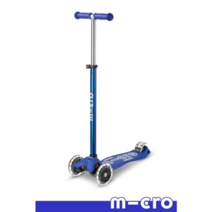 Micro Maxi Deluxe LED Scooter - Blue & White Micro Maxi Deluxe LED Scooter - Blue & White