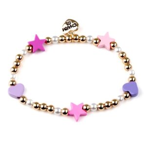 Gold Pink Stretch Bracelet Gold Pink Stretch Bracelet
