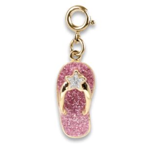 Gold Glitter Flip Flop Charm Gold Glitter Flip Flop Charm