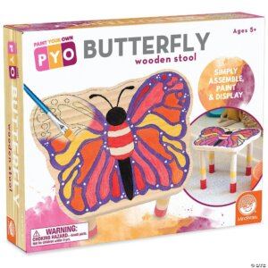 Paint Your Own Wooden Stool: Butterfly Paint Your Own Wooden Stool: Butterfly